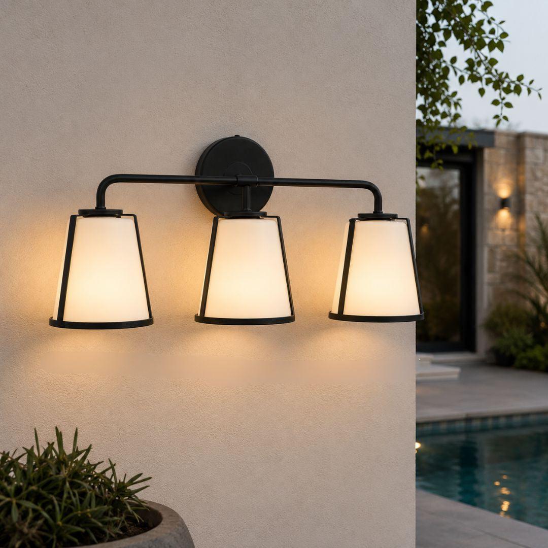 Kendal Collection - 3 Light - Wall Sconce - Matte Black Frame