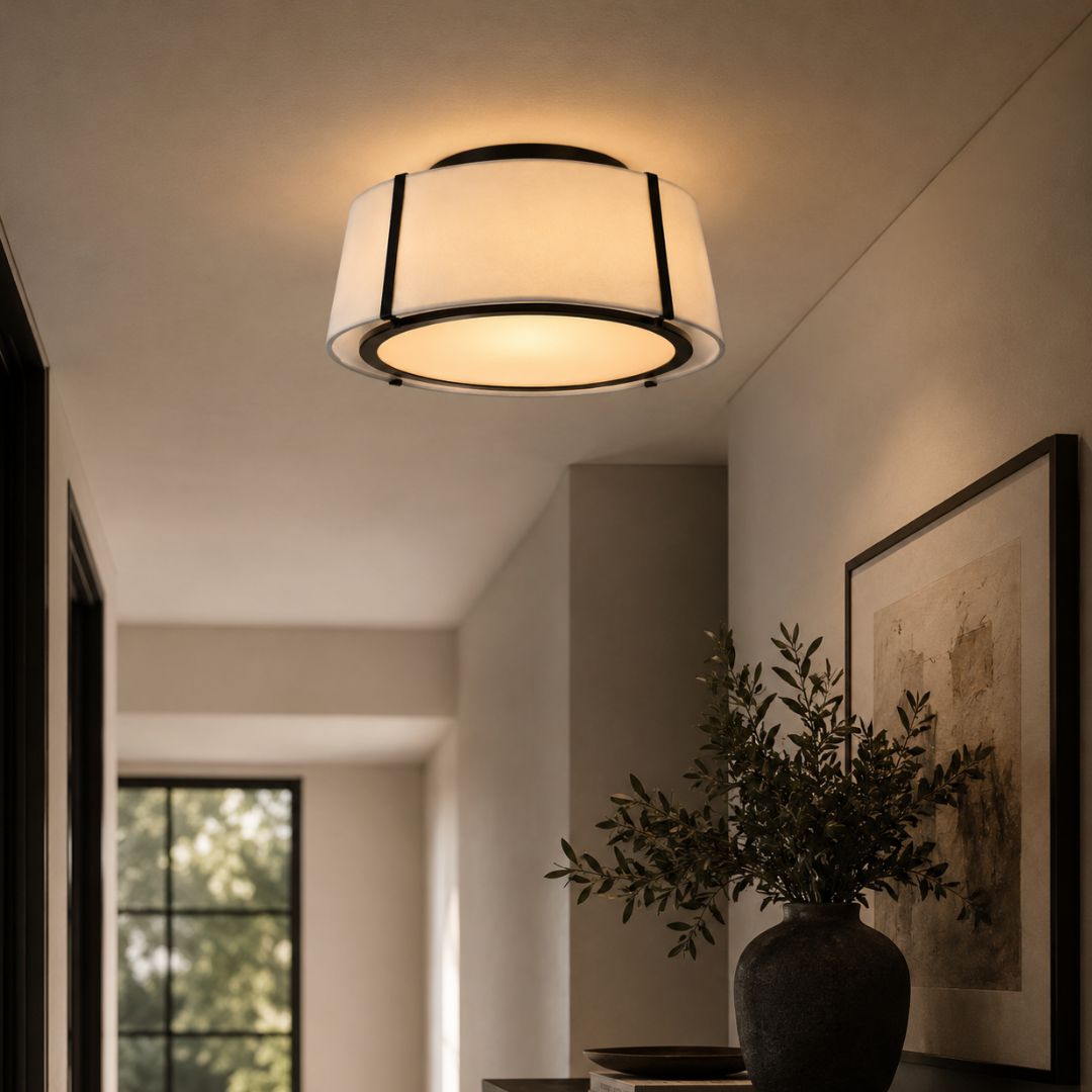 Kendal Collection - Flush Mount Chandelier- Matte Black - W:46cm