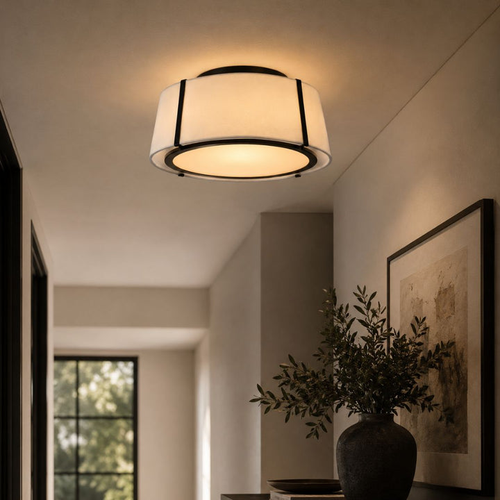 Kendal Collection - Flush Mount Chandelier- Matte Black - W:46cm