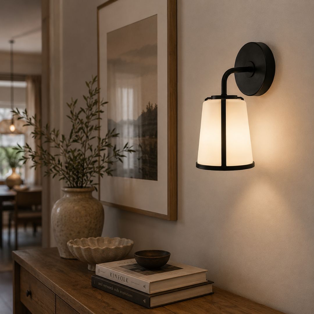 Kendal Collection - Wall Sconce - Matte Black Frame