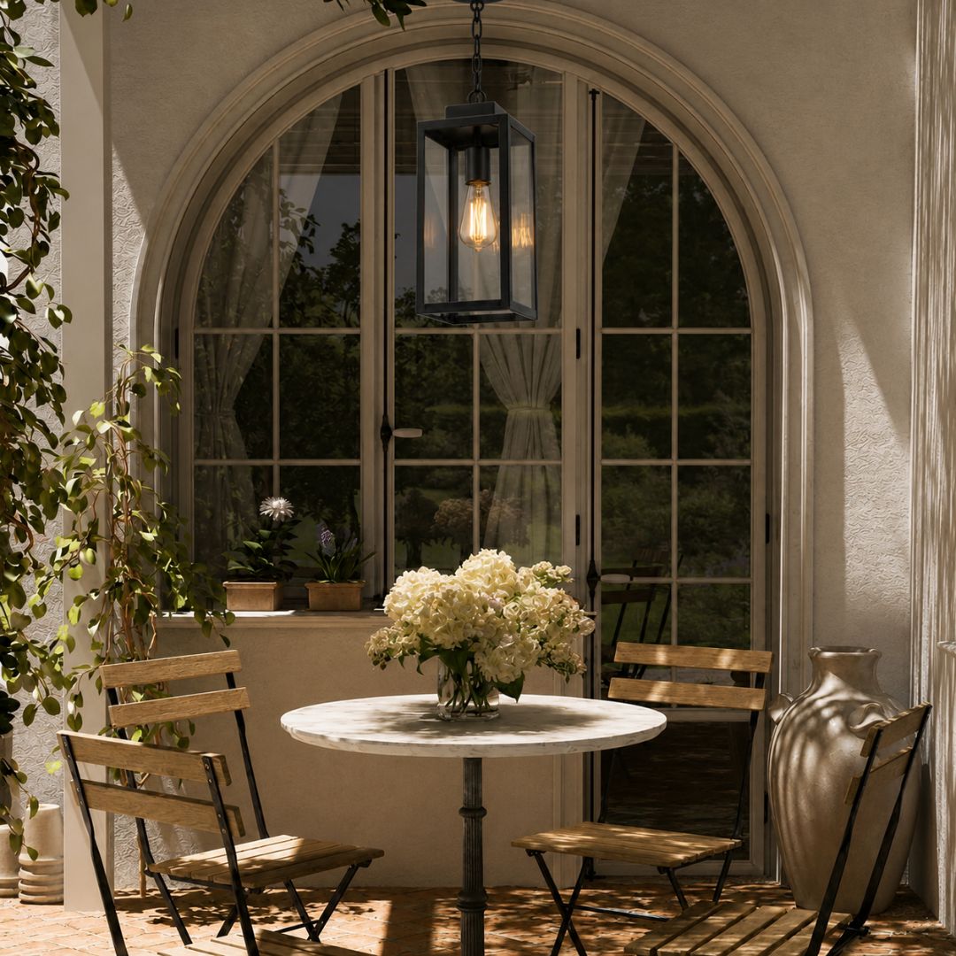 Lantra Collection Outdoor Pendant - 1 Light - Black