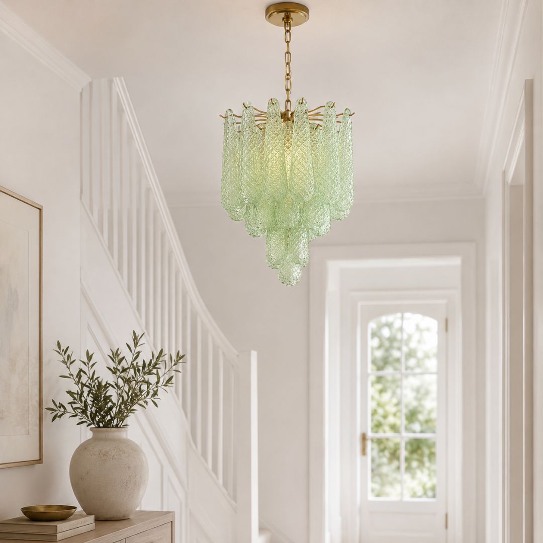 Libby Collection - 4 Lights Pendant - Green