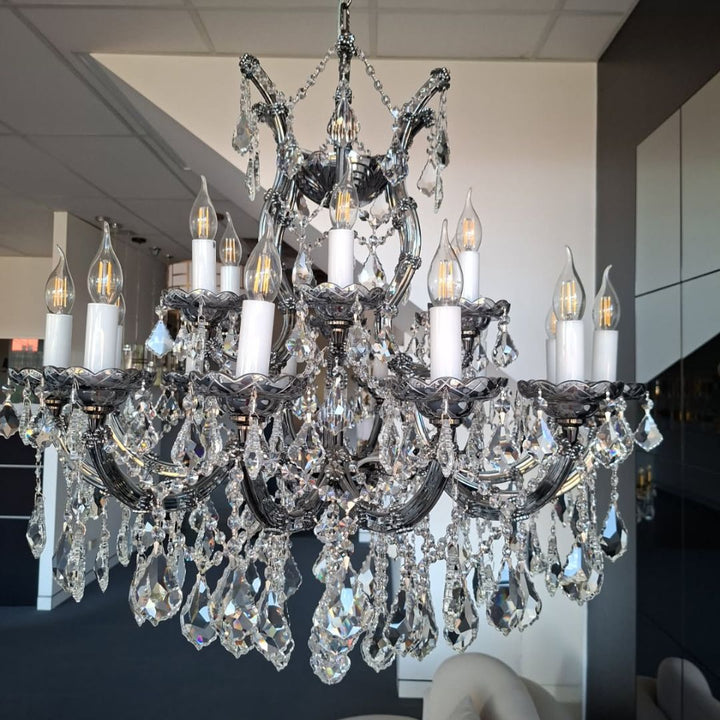 Maria Theresa Crystal Chandelier Grande 19 Light - Smoke