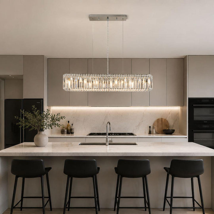 Modular Bar Chandelier - L:90cm - Chrome