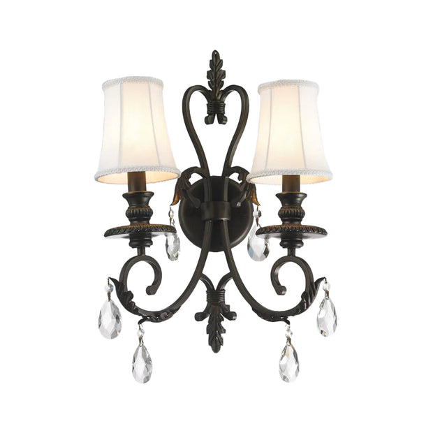 ARIA - Hampton Double Arm Wall Sconce - Dark Bronze