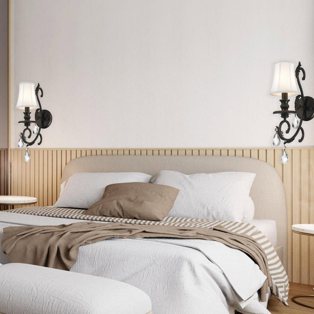 ARIA - Hampton Single Arm Wall Sconce - Dark Bronze