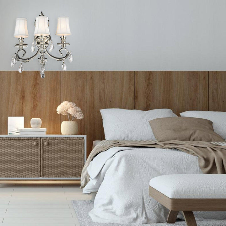 ARIA - Hampton Triple Arm Wall Sconce - Silver Plated