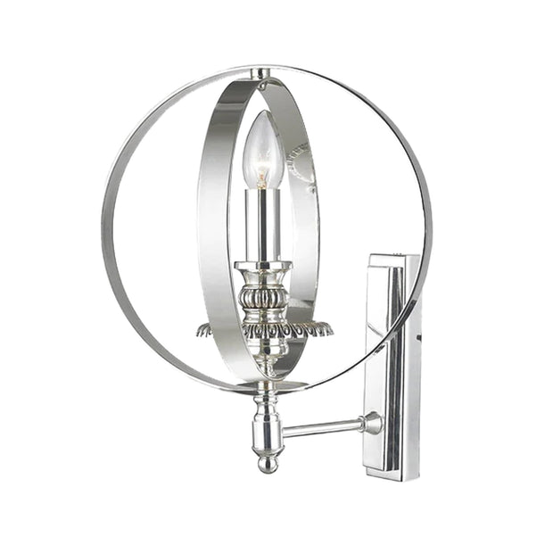 Hampton Orb - Wall Sconce - Silver Plated