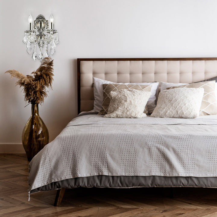 AMERICANA 2 Light Wall Sconce - Victorian - Silver Plated