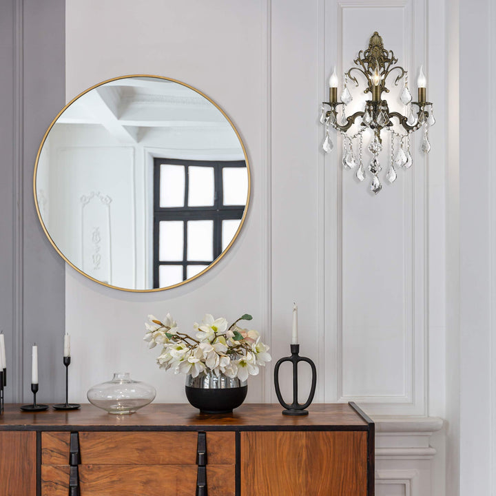 AMERICANA 3 Light Wall Sconce - Antique Bronze Style