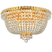 NewYork Empress - Flush Mount Basket Chandelier - Gold - W:60cm