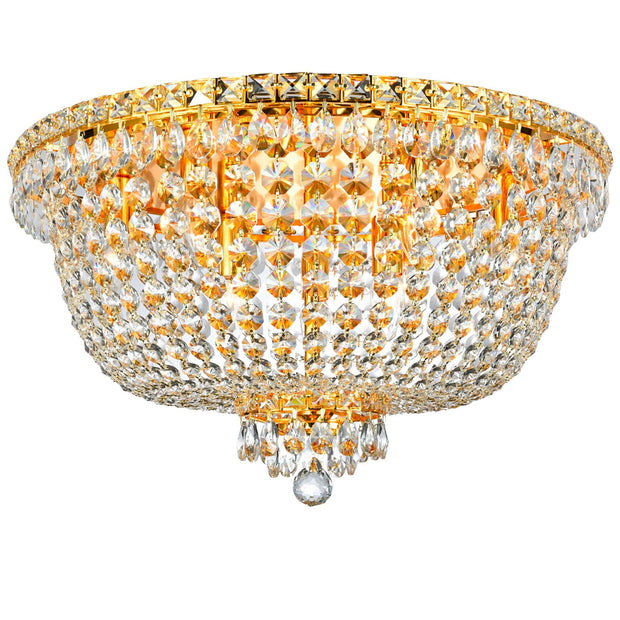 NewYork Empress - Flush Mount Basket Chandelier - Gold - W:60cm