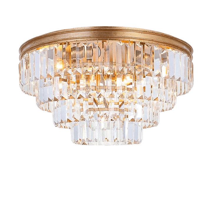Jordan Collection - Flush Mount Chandelier - 50cm - Antique Gold - Designer Chandelier Australia