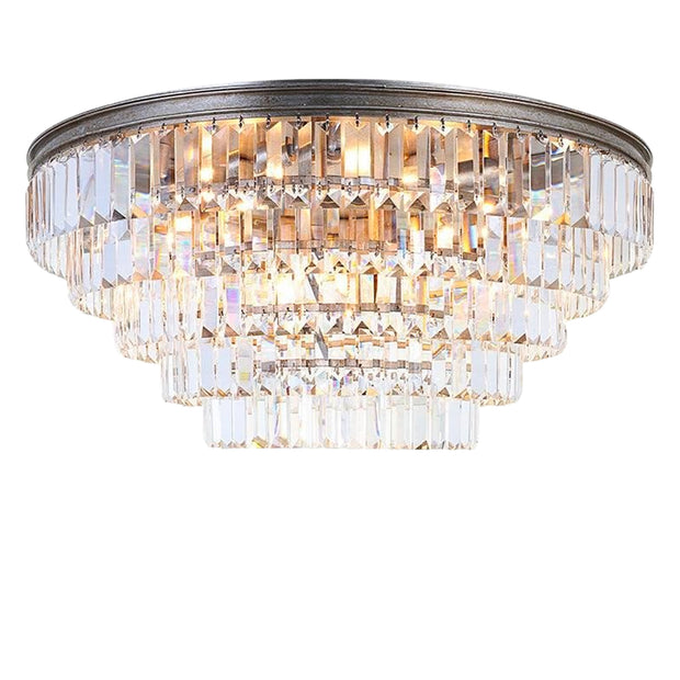 Jordan Collection - Flush Mount Chandelier - 70cm - Champagne