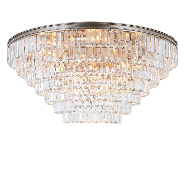 Jordan Collection - Flush Mount Chandelier - 90cm - Champagne