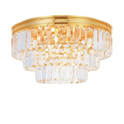 Jordan Collection - Flush Mount Chandelier - 40cm - Gold Plated