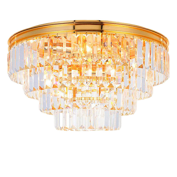 Jordan Collection - Flush Mount Chandelier - 50cm - Gold Plated