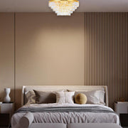 Jordan Collection - Flush Mount Chandelier - 70cm - Gold Plated