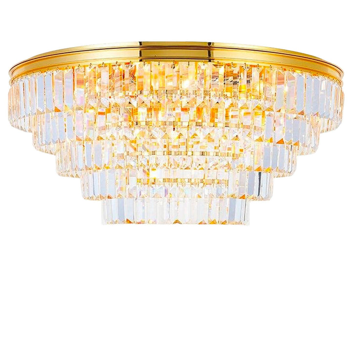 Jordan Collection - Flush Mount Chandelier - 70cm - Gold Plated
