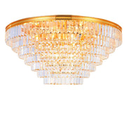 Jordan Collection - Flush Mount Chandelier - 90cm - Gold Plated