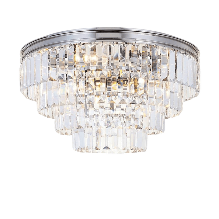 Jordan Collection - Flush Mount Chandelier - 50cm - Nickel Plated