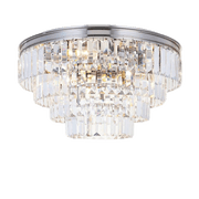 Jordan Collection - Flush Mount Chandelier - 50cm - Nickel Plated