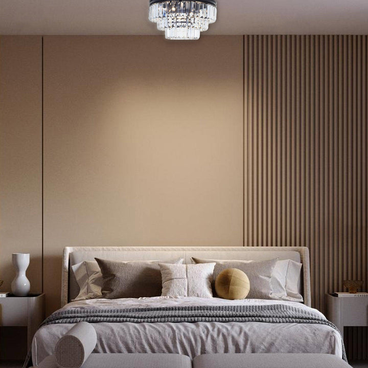 Jordan Collection - Flush Mount Chandelier - 40cm - Warm Bronze - Designer Chandelier Australia