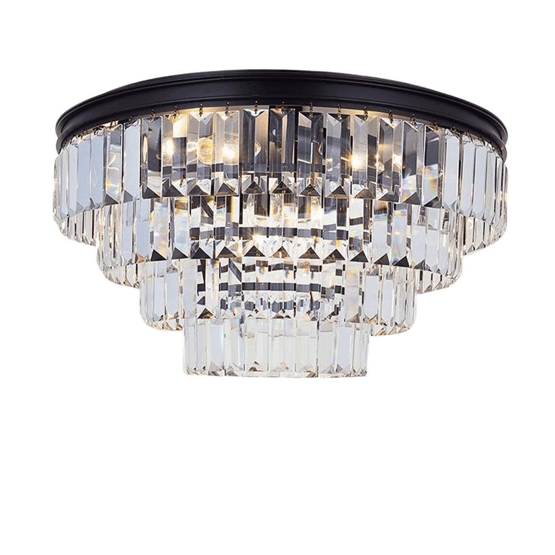 Jordan Collection - Flush Mount Chandelier - 50cm - Warm Bronze - Designer Chandelier Australia