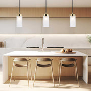 Provincial Collection - Single Light Pendant - Frosted Glass - Brass