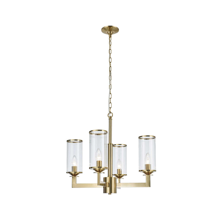 Provincial Collection - 4 Light Chandelier - Brass