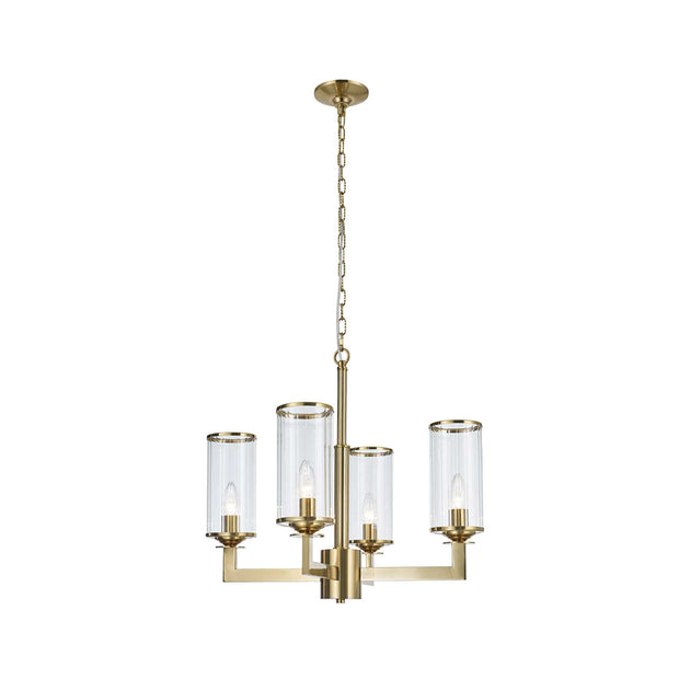 Provincial Collection - 4 Light Chandelier - Brass