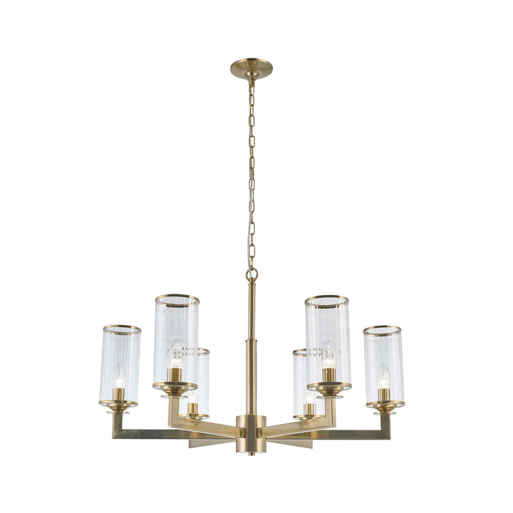 Provincial Collection - 6 Light Chandelier - Brass - Designer Chandelier Australia