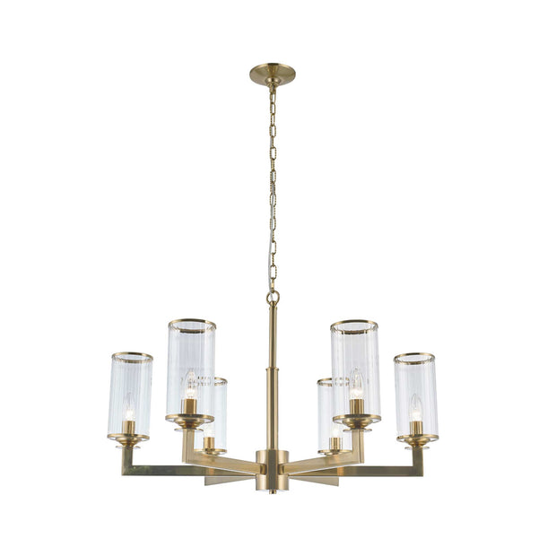 Provincial Collection - 6 Light Chandelier - Brass