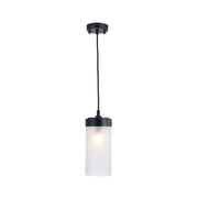 Provincial Collection - Single Light Pendant - Frosted Glass - Matte Black