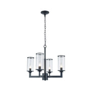 Provincial Collection - 4 Light Chandelier - Matte Black