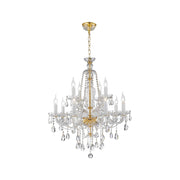 Bohemian Brilliance 12 Arm Crystal Chandelier- GOLD