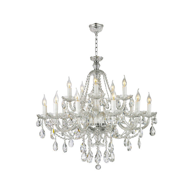 Bohemian Brilliance 15 Arm Crystal Chandelier- CHROME