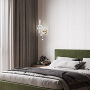 Bohemian Elegance Single Arm Wall Light Sconce- Brass Fixtures (to match Prague series)