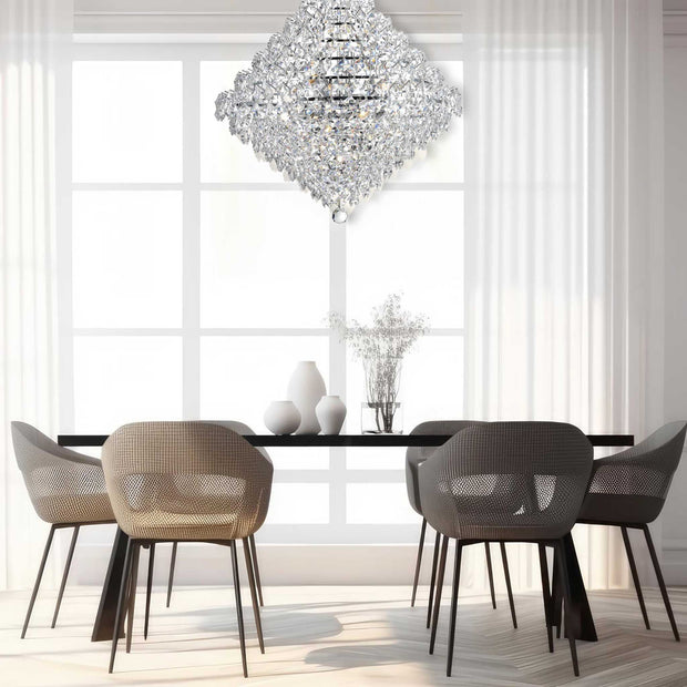 NewYork - Diamond Edge Crystal Pendant Light - 60cm