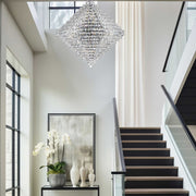 NewYork - Diamond Edge Crystal Pendant Light - 90cm