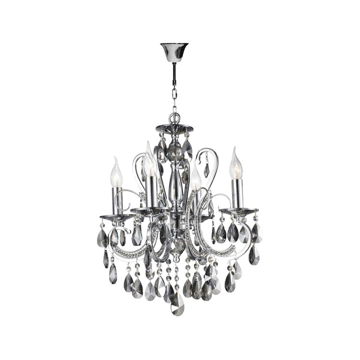 NewYork Princess 4 Arm SMOKE Chandelier - W:42cm - Designer Chandelier Australia