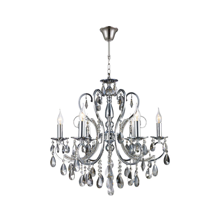 NewYork Princess 6 Arm Chandelier - SMOKE - W:62 - Designer Chandelier Australia