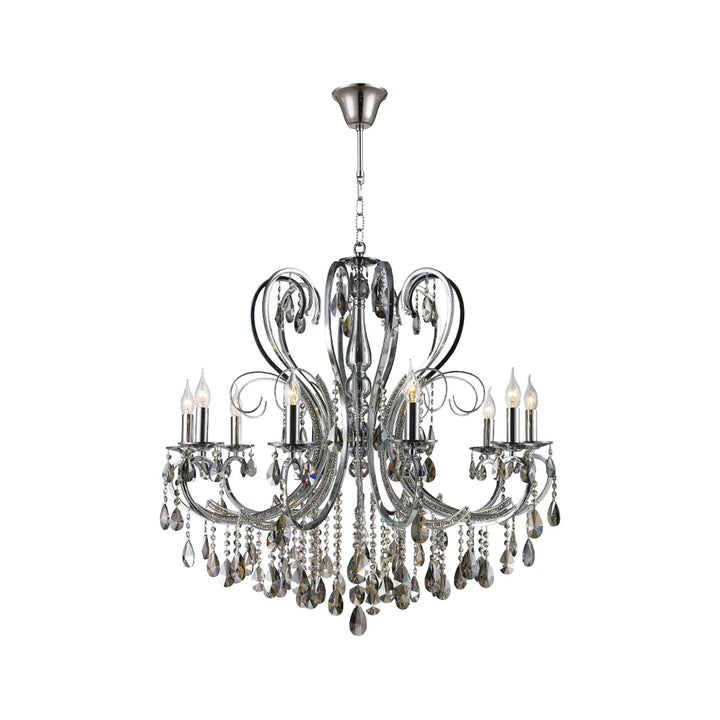 NewYork Princess 10 Arm Chandelier - SMOKE - W:90 - Designer Chandelier Australia