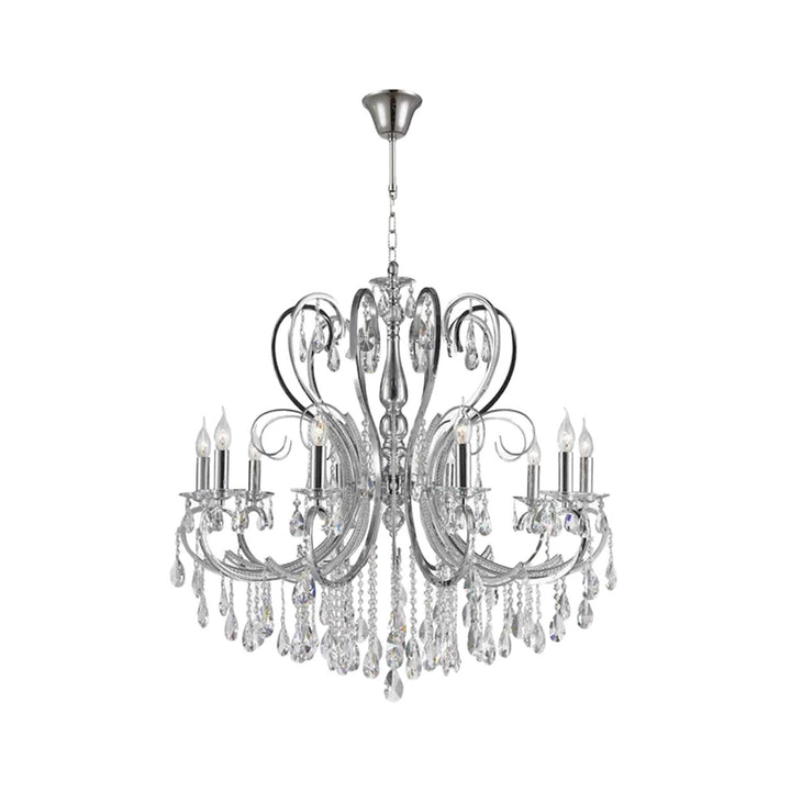 NewYork Princess 10 Arm Chandelier - W:90cm - Chrome