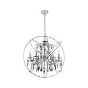 NewYork Princess ORB Outer - 6 Arm Chandelier - SMOKE - W:62