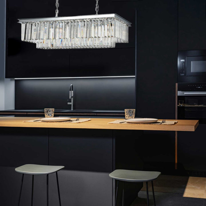 Oasis Bar Light Chandelier- Clear Finish - W:80cm - Designer Chandelier Australia