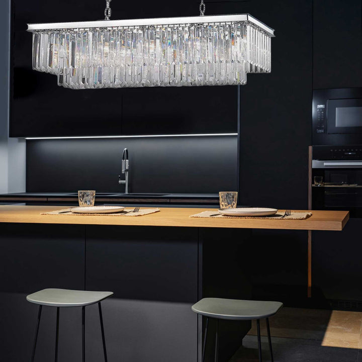 Oasis Bar Light Chandelier- Clear Finish - W:100cm - Designer Chandelier Australia