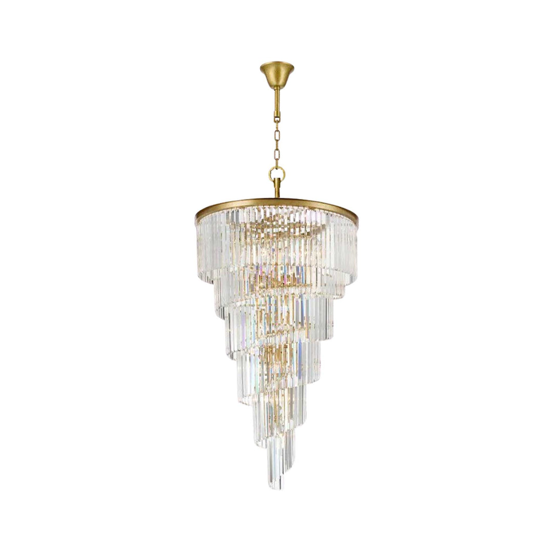 NewYork Oasis Spiral Chandelier - Antique Gold - Width: 80cm - Designer Chandelier Australia