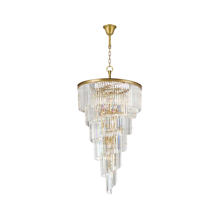 NewYork Oasis Spiral Chandelier - Antique Gold - Width: 80cm - Designer Chandelier Australia