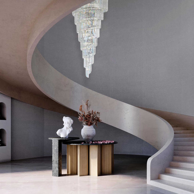 NewYork Oasis Spiral Chandelier - Chrome - Width: 90cm